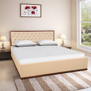 Luxury Furniture Home Fabric Upholstered King Size Bed With Storage in Chestnut Colour