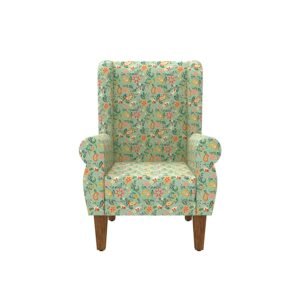 Luxury Furniture Home Wing Chair – Indian Summer (1 Seater Wing Chair, Light Green)