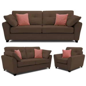 Luxury Furniture Home 3+2+1 Sofa Set With Coffee Color