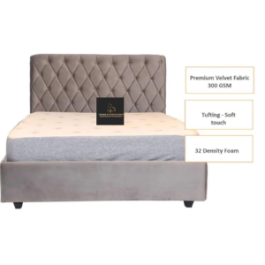 Luxury Furniture Home | | King Size Upholstered Bed Without Storage, Grey