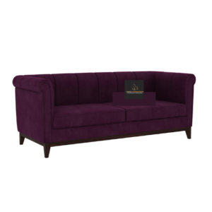 Luxury Furniture Home Arbor 3 Seater Sofa in Blackberry Color