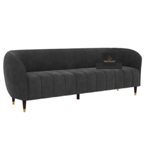 Luxury Furniture Home Eldric 4 Seater Sofa in Dark Grey Color