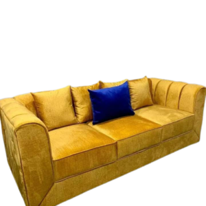 Luxury Furniture Home 3 Seater Sofa Couch With Yellow Shade Color