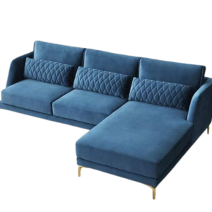 Luxury Furniture Home 2+ Launcher Sofa Set With Blue Color