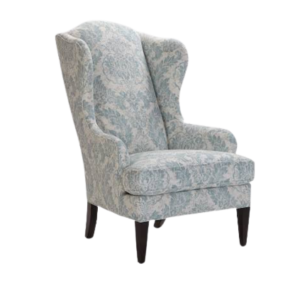 Luxury Furniture Home  high back Wing Chair, Grey and white Shades