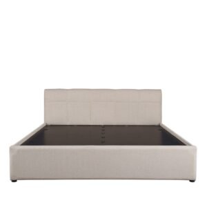 Luxury Furniture Home Allen King Size Upholstered Bed with Storage in Taupe Colour