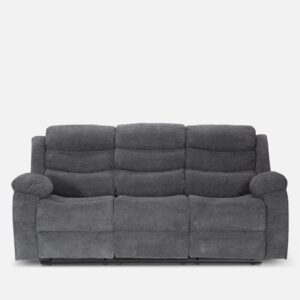 Luxury Furniture Home | Zerodha 3 Seater Manual Recliner Sofa in Grey Color