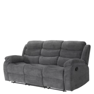 Luxury Furniture Home | Zerodha 3 Seater Manual Recliner Sofa in Grey Color