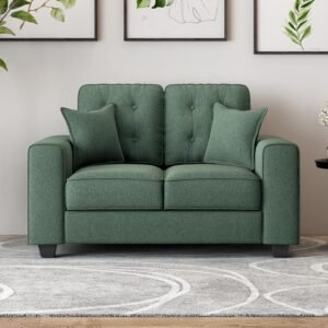 2 Seater Sofa Couch in Fern Green Color