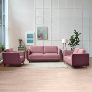 3+2+1 Seater Fabric  Sofa Set In Hazy Purple Color