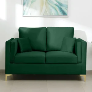 2 Seater Velvet Sofa Couch in Teal Green Colour