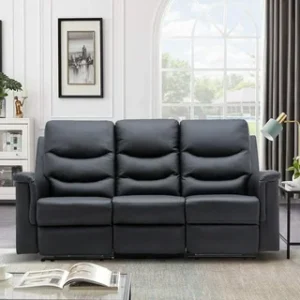 3 Seater Premium Manual Recliner in Dark Grey Color